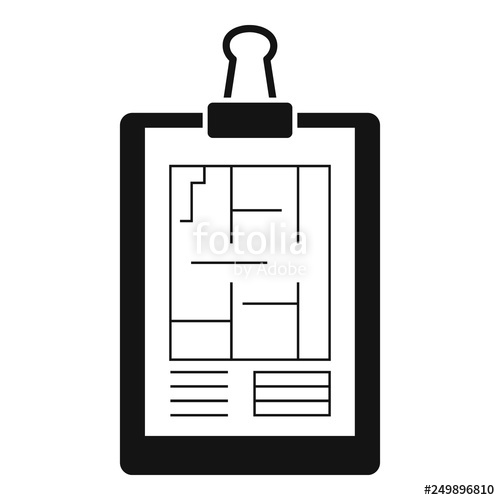 500x500 Architect Clipboard Icon Flat Illustration Of Architect Clipboard