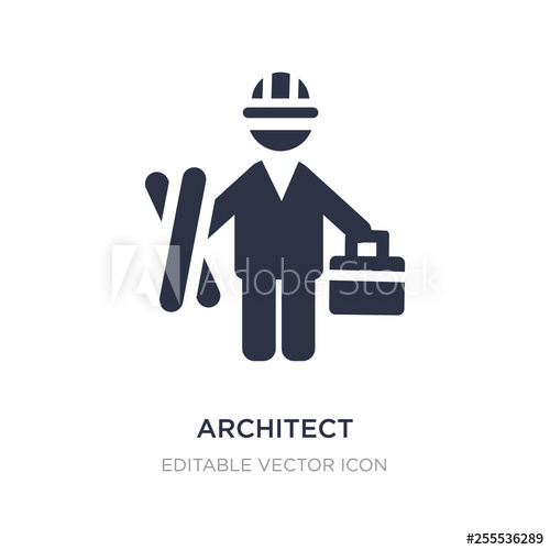 500x500 Architect Icon On White Background Simple Element Illustration