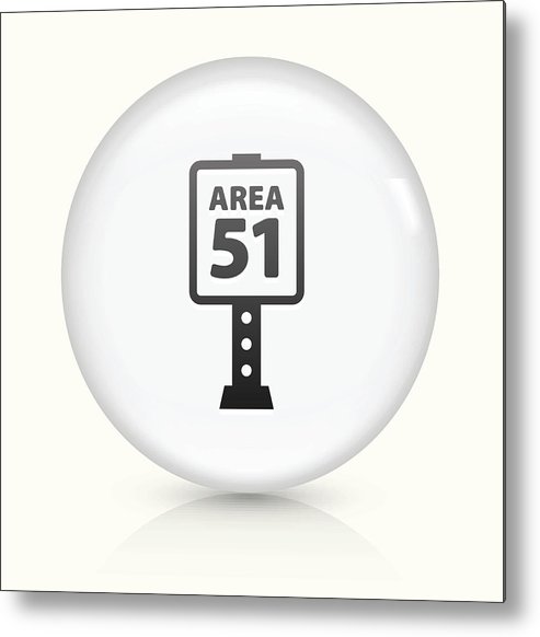 493x582 Area Sign Icon On White Round Vector Button Metal Print