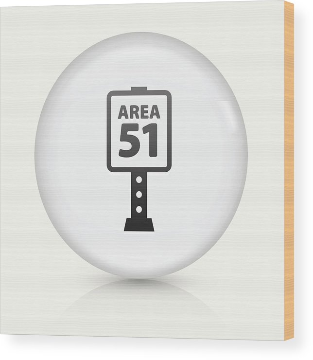 644x740 Area Sign Icon On White Round Vector Button Wood Print