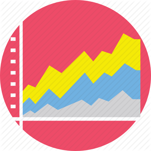 512x512 Area Chart, Area Graph Display, Data Visualization, Presentation