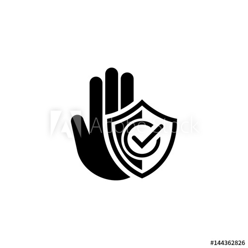 500x500 Secured Area Icon Flat Design