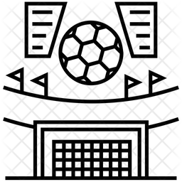 256x256 Football Arena Icon Of Line Style