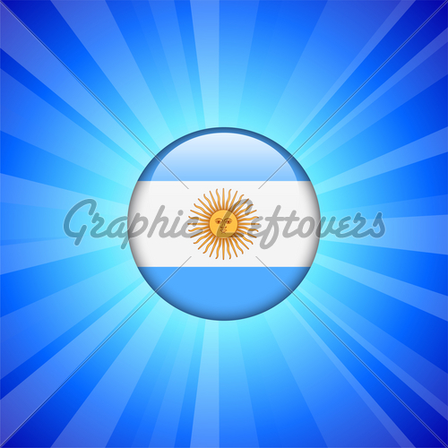 500x500 Argentina Flag Icon On Internet Button Gl Stock Images
