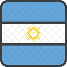 256x256 Argentina Flag Icon Of Colored Outline Style