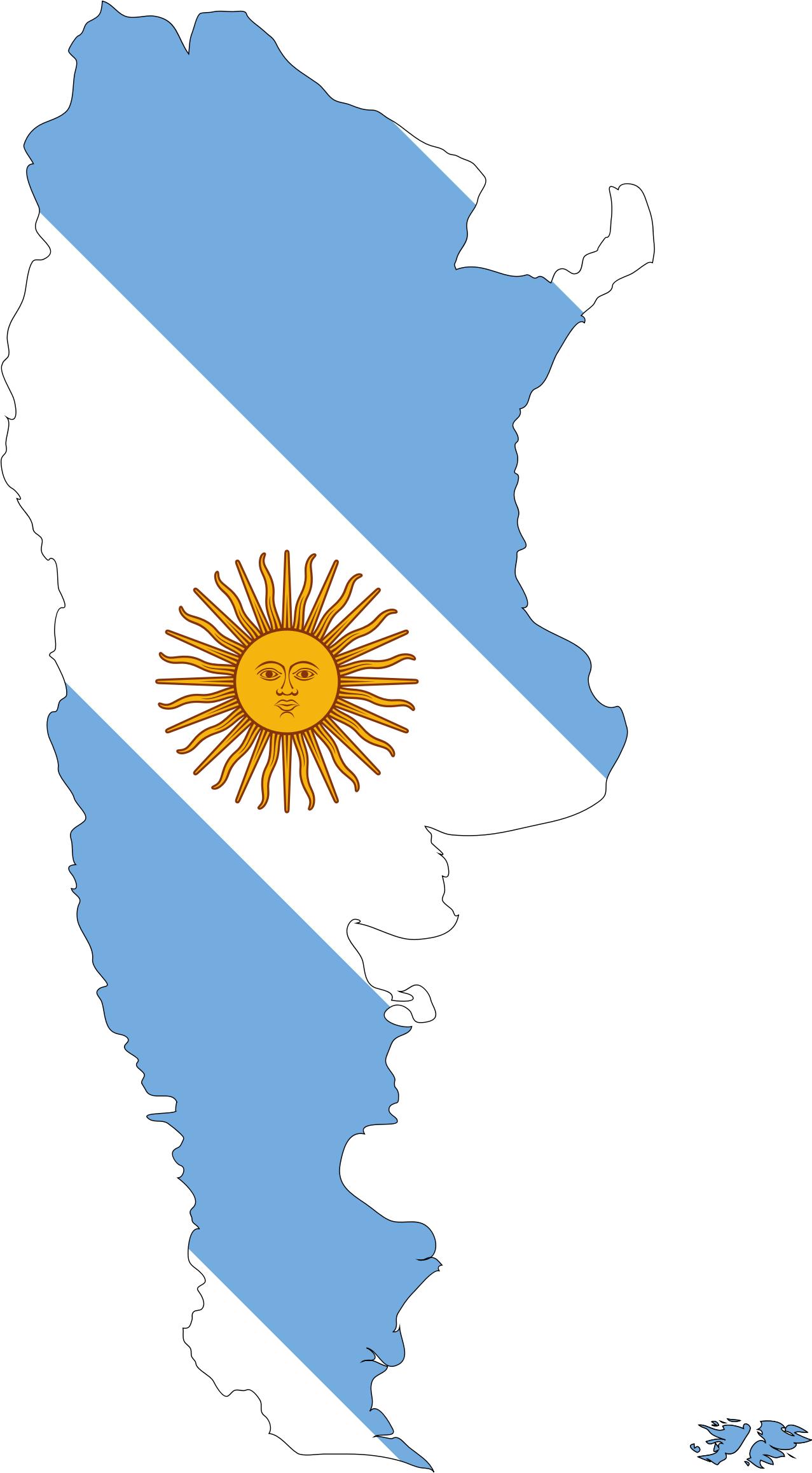 1277x2316 Argentina Map Flag Icons Png