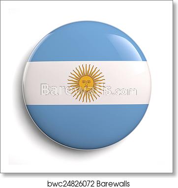 362x382 Argentina Flag Icon, Art Print Barewalls Posters Prints