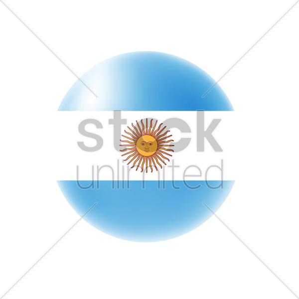 600x600 Argentina Flag Icon Stock Photo