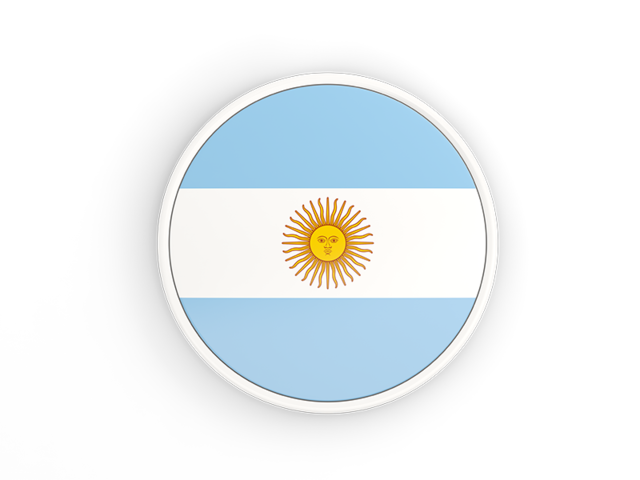 640x480 Round Icon With White Frame Illustration Of Flag Of Argentina