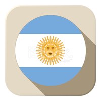 200x200 Argentina Flag Button Icon Modern Stock Vectors