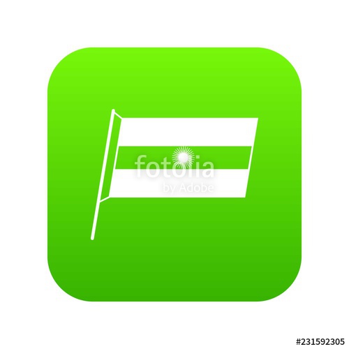 500x500 Flag Of Argentina Icon Digital Green For Any Design Isolated