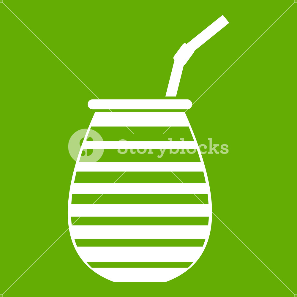 1000x1000 Tea Cup Used Mate Or Terere In Argentina Icon White Isolated