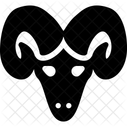 256x256 Aries Icon Of Glyph Style