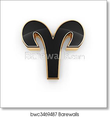 362x382 Aries Zodiac Symbol Icon, Art Print Barewalls Posters Prints