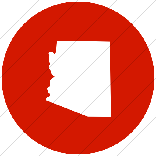 512x512 Iconsetc Flat Circle White On Red Us States Arizona Icon