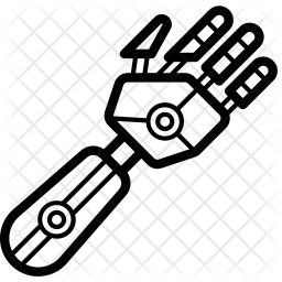 256x256 Cybernetic Arm Icon Of Line Style