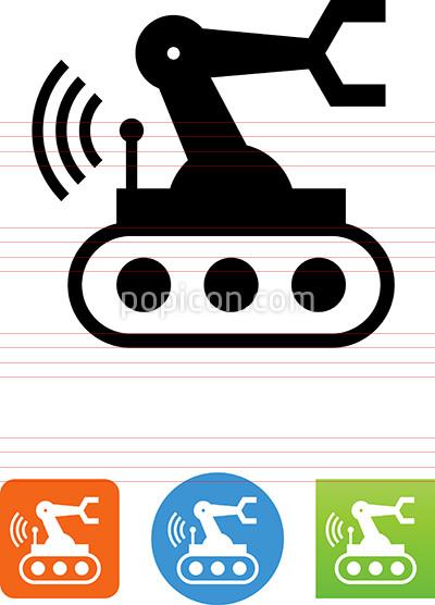 400x556 Industrial Robot With Arm Icon