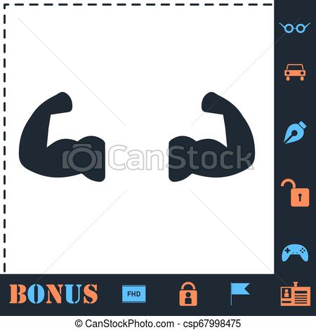 450x470 Muscular Arm Icon Flat Muscular Arm Perfect Icon With Bonus
