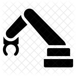 256x256 Robotic Arm Icon Of Glyph Style