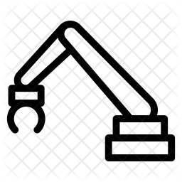 256x256 Robotic Arm Icon Of Line Style