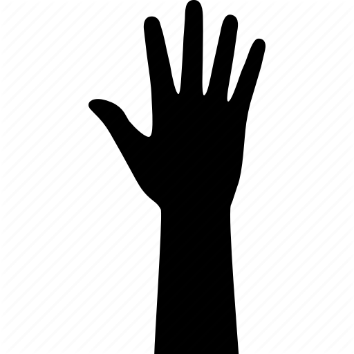 512x512 Arm, Five, Hand, High, Palm, Raise, Raised Icon