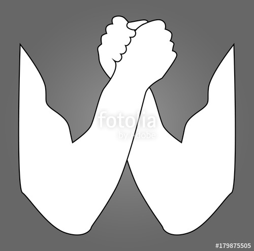 500x494 Arm Wrestling Silhouette Arm Wrestling, Hands, Vector