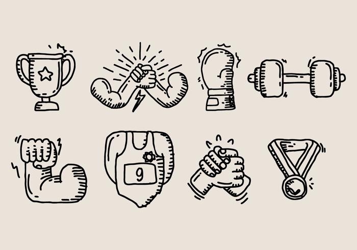700x490 Arm Wrestling Icon Stock Images
