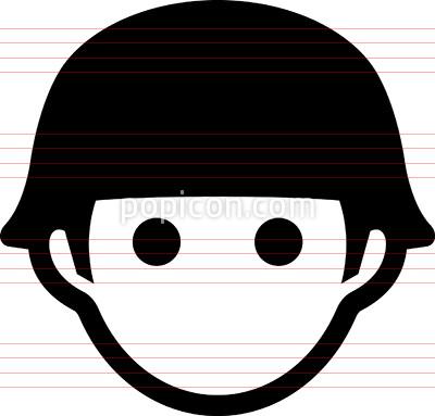 400x383 Soldier With Army Helmet Icon