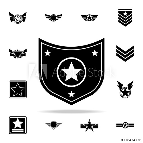 500x500 Star In The Shield Icon Army Icons Universal Set For Web