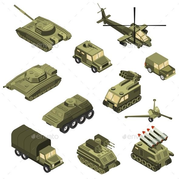 590x590 Military Vehicles Isometric Set Design Ideas Military Vehicles