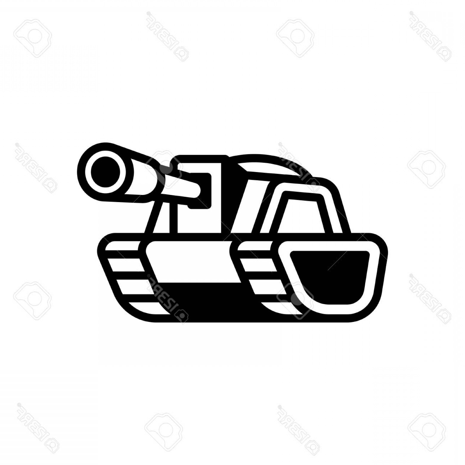 1560x1560 Photostock Vector Stylized Cartoon Tank Logo Or Icon Isolated