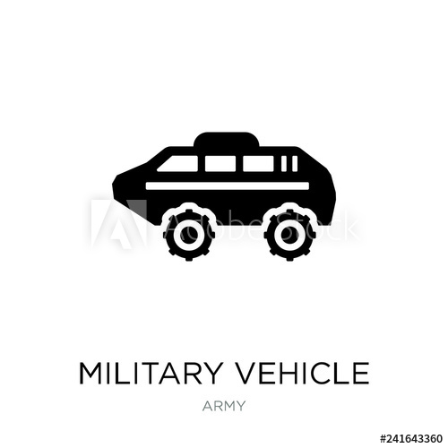 500x500 Military Vehicle Icon Vector On White Background, Military Vehic