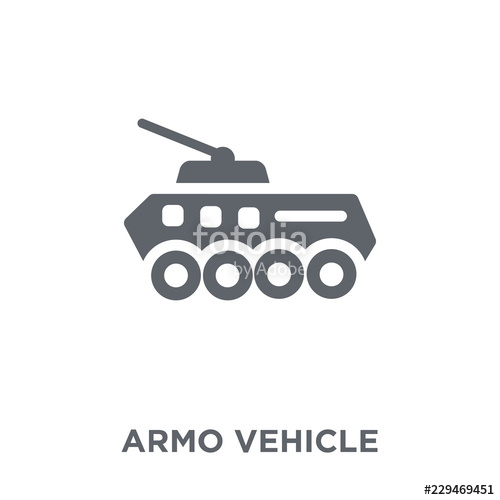 500x500 Armored Vehicle Icon From Army Collection Stock Image
