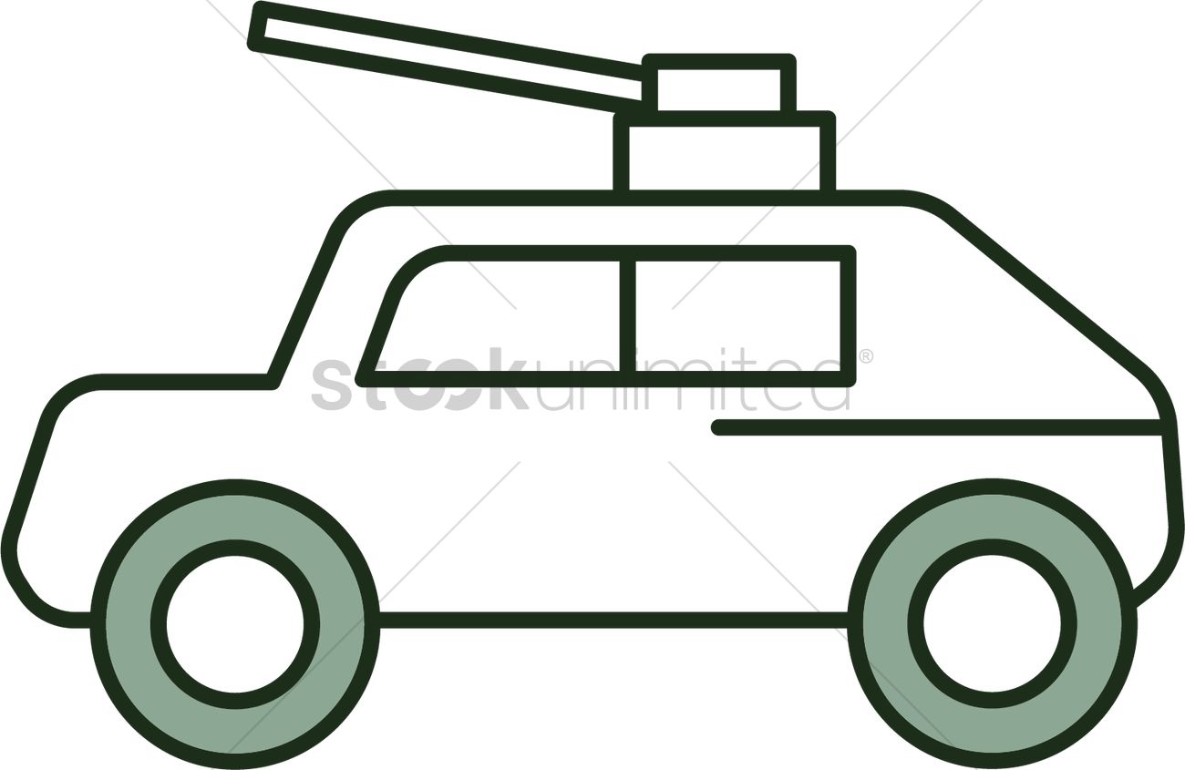 1300x845 Armored Vehicle Icon Vector Image