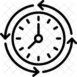 256x256 Around The Clock Icon Of Line Style