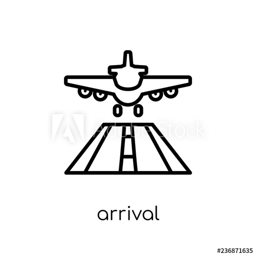 500x500 Arrival Icon From Delivery And Logistic Collection