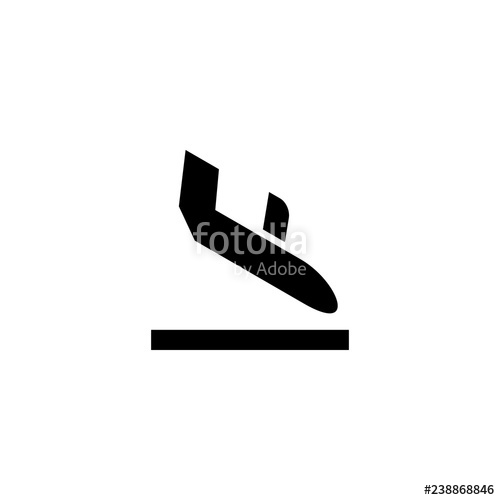 500x500 Airplane Arrival Vector Icon Airplane Arrival Sign On White