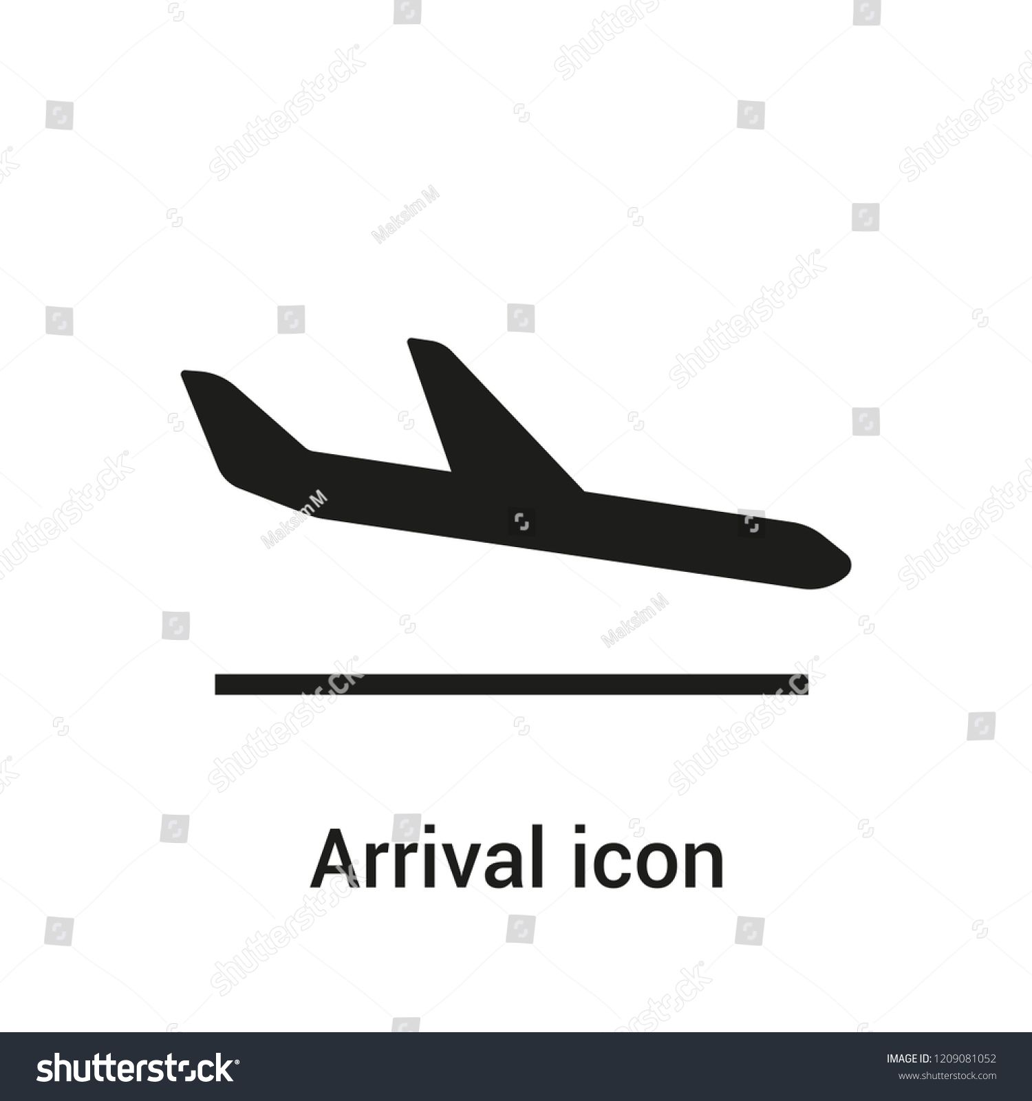 1500x1600 Airport Arrival Icon Vector Arrival Airport Vector Icon