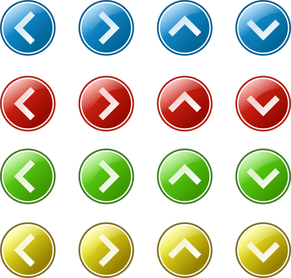 600x573 Arrow Button Set Clip Art