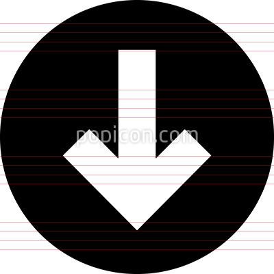 400x400 Down Arrow Button Vector Icon