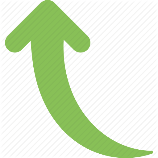 512x512 Directional, Indicator, Navigation, Right Arrow Curving Up, Upward