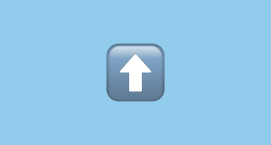 Upwards Black Arrow Emoji 560x300 Upwards Black Arrow Emoji
