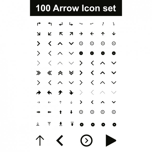 626x626 Arrow Icon Set Vector Free Download