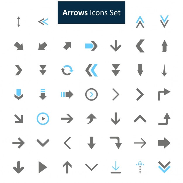 626x626 Arrows Icon Set Vector Free Download