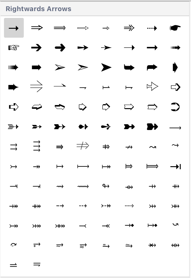 Стрелки unicode