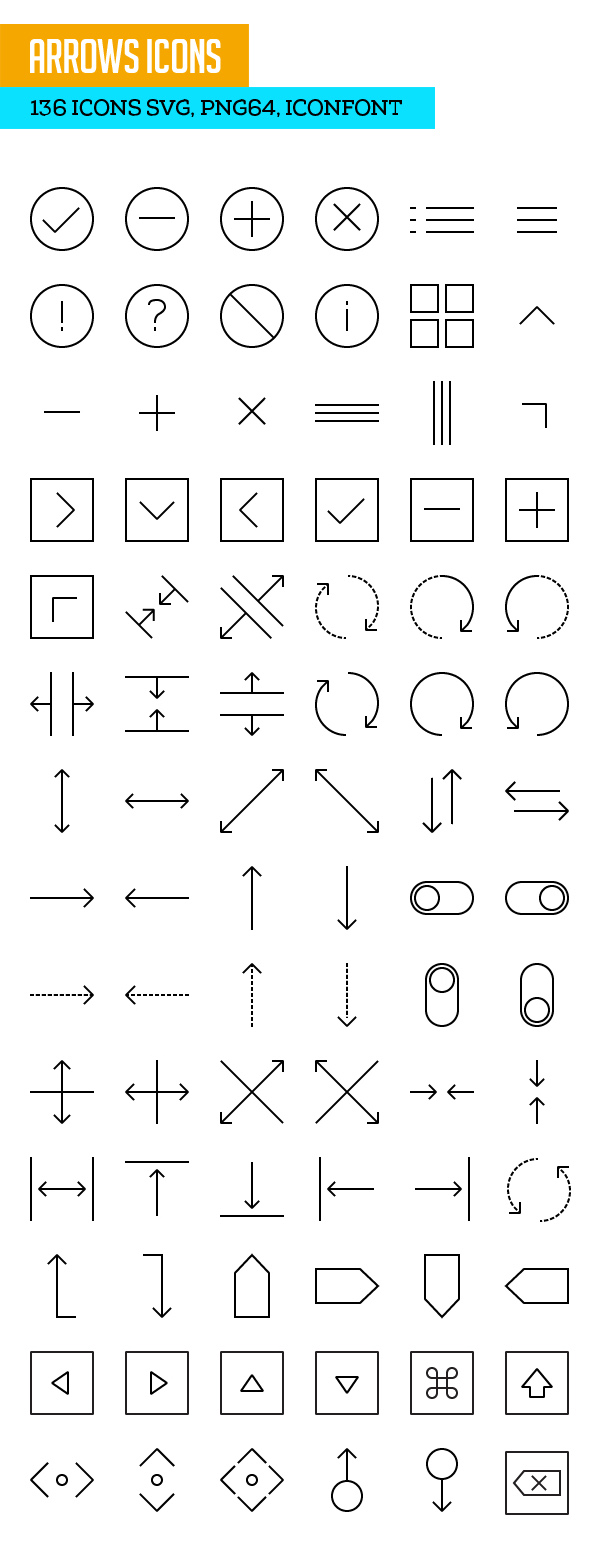 600x1543 Free Outline Icons Set For Designers Icons Graphic Design