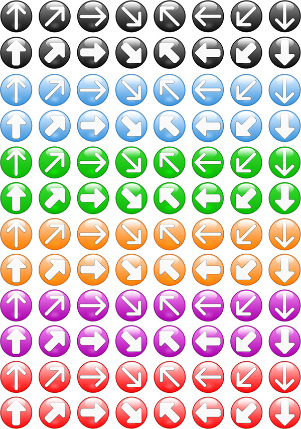 600x854 Arrow Icons