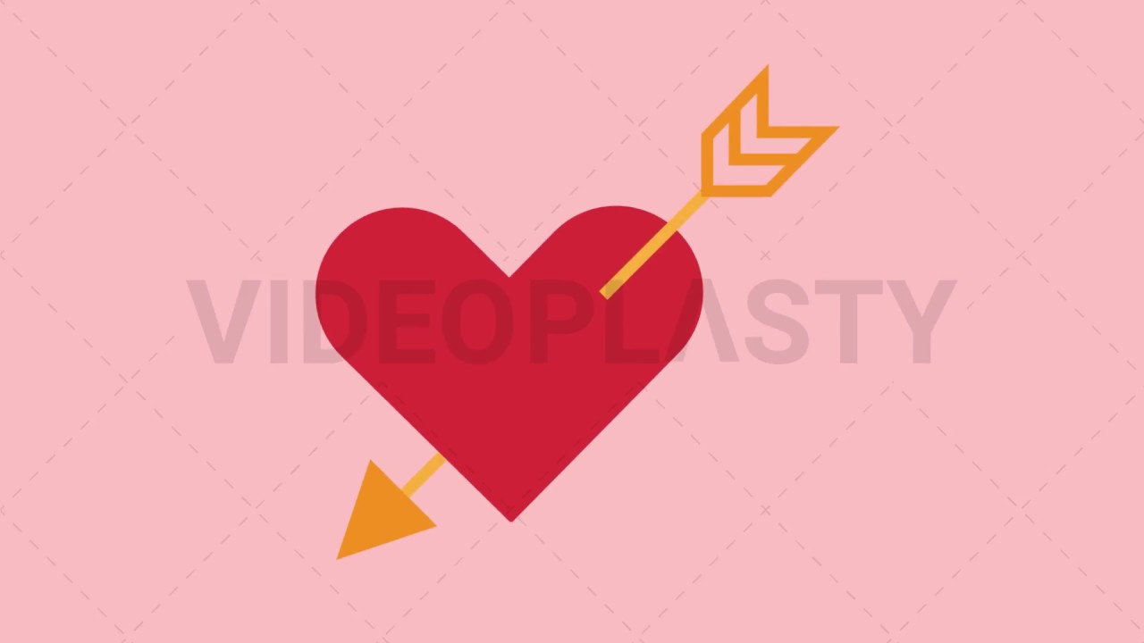 1280x720 Heart And Arrow Icon Animation