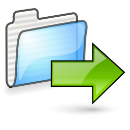 256x256 Arrow, Folder, Gif, Move, Right, Send Icon