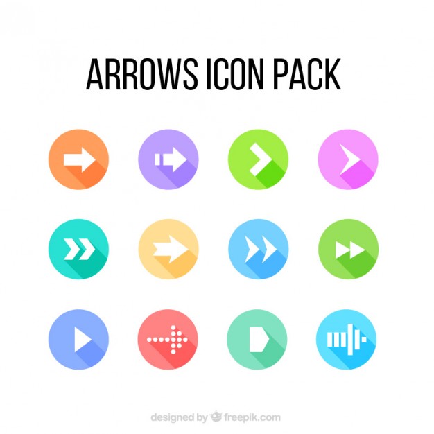Colored Arrow Icons Pack Vector Premium Download 626x626 Colored Arrow Icons Pack Vector Premium Download